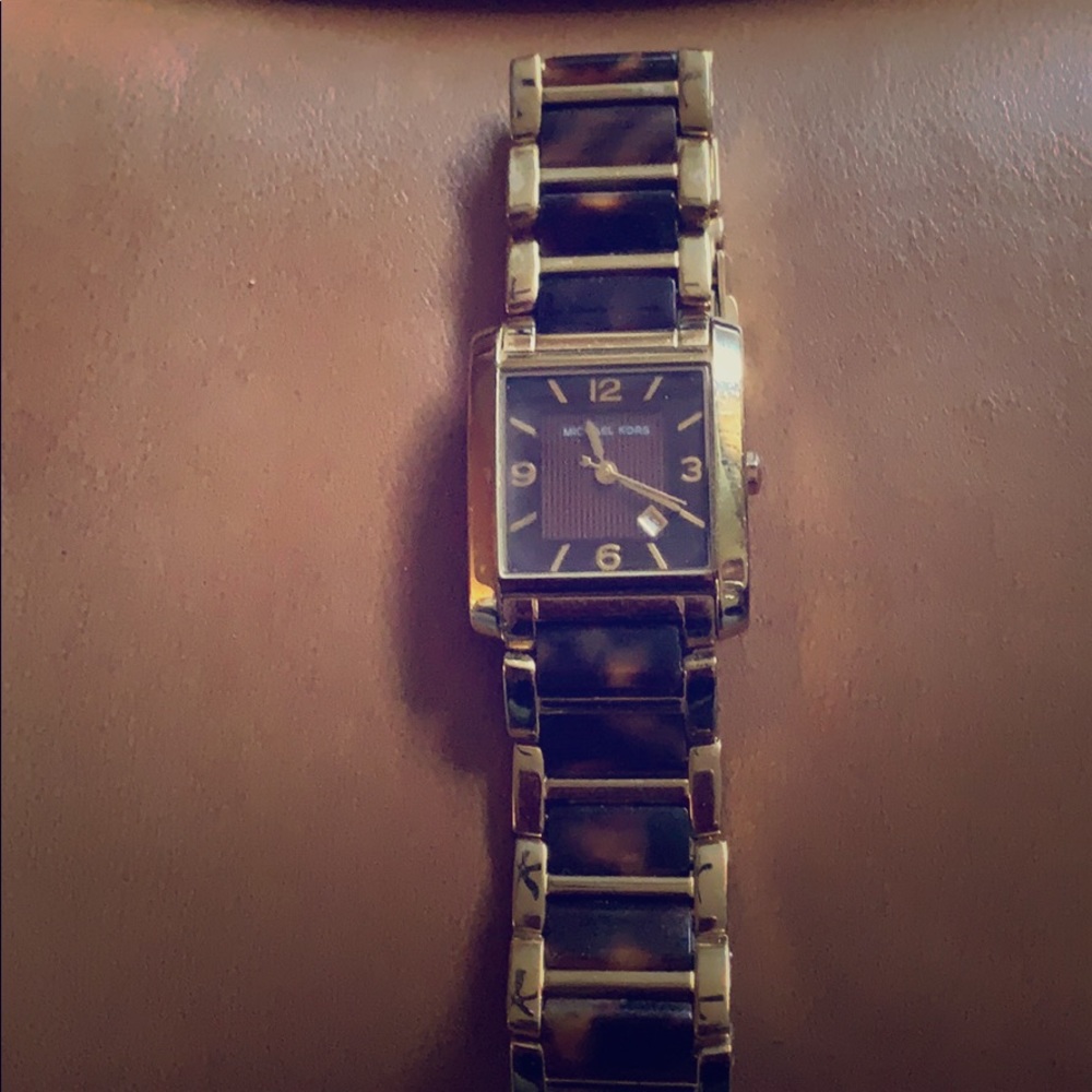 Michael Kors oversized three hand watch with date